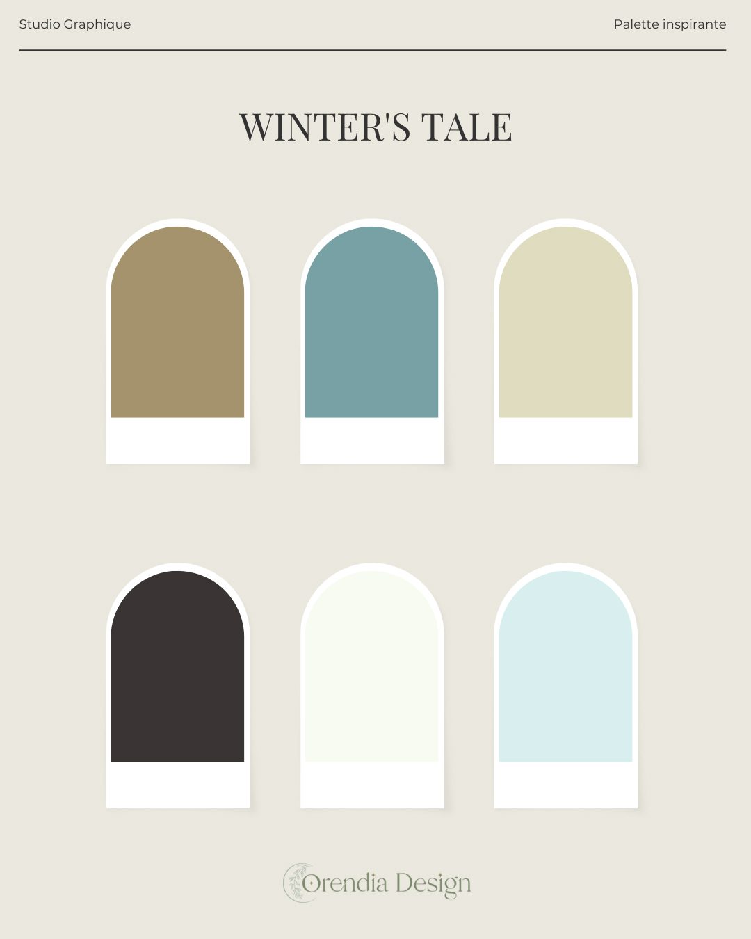 Orendia Design, studio graphique - Palette de couleur hiver